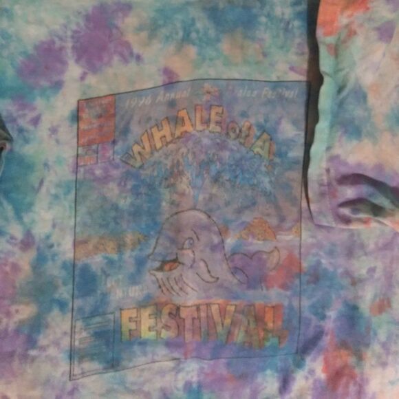 Vintage Azalea Festival 1996 Whale Tie Dye T-Shirt - Picture 3 of 9
